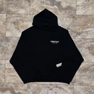 Fear Of God Essentials Hoodie Black FW24 Size XXL Brand New